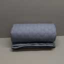 WDCOZY Blue Quilts Queen Size Bedding Sets with 2 Pillow Shams, Lightweight Soft Bedspread Coverlet, Quilted Blanket Thin Comforter Bed Cover for All Season, 3 Pieces, 90x90 inches