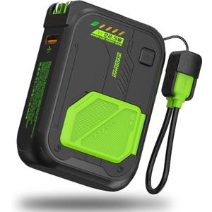 for Magsafe Battery Pack, 10,000mAh Magnetic Power Bank 3-in-1 Wireless Portable Charger with Foldable AC Wall Plug, USB-C Cable, Foldable Stand Compatible with iPhone Android(Black)
