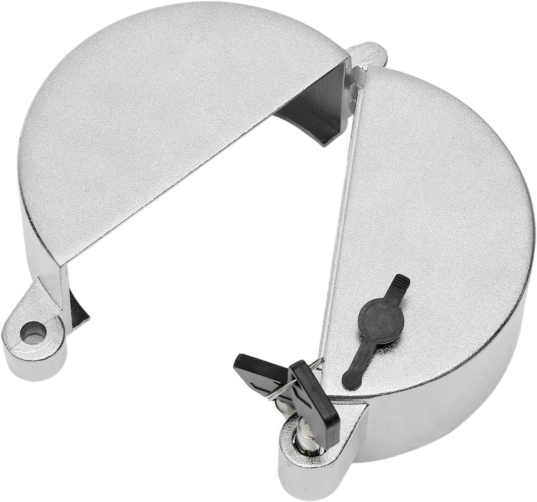 Semi Truck Locking Fuel Cap Cover Diesel Zinc Fuel Tank Cap Cover Compatible with Freightliner, Sterling and Western Star Class 8 Trucks