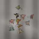 12pcs Butterfly Straw Cover Cap for Stanley Cup,Glitter Straw Topper Compatible with 30&40oz Tumbler with Handle,10mm 0.4in Dust-Proof Reusable Straw Tips Lids