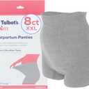 Dr. Talbot's Mom Postpartum Underwear - 8 Count - Size XX-Large Disposable Panties for Postpartum Care - Gray