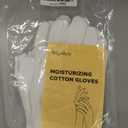 Cotton Gloves for Dry Hands Sleeping 4 Pairs 100% Cotton Moisturizing Gloves Overnight, Breathable Reusable Spa Care White Gloves Costume for Hand Repair
