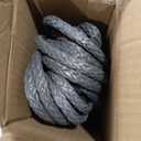 Synthetic Winch Rope Kit - 1/4" x 50' 10000 lbs Synthetic Winch Cable for ATV UTV Off-Road Vehicles with Forged Hook, Rubber Stopper, Protective Sleeve and Safety Pull Strap - Grey
