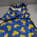 HDE Dog Raincoat Jacket Reflective Adjustable Hooded Pet Poncho Rain Coat with Leash Hole for Small to X-Large Dogs Rubber Ducks - L