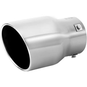 TriTrust Exhaust Tip, 2.5-3 inch inlet adjustable,Fit 2.5''/2.75''/3'' Outer diameter Tailpipe, 4.5'' Outlet 7'' Long Muffler Tip, Chrome Stainless Steel Tail Tip