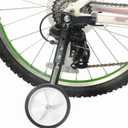 Bicycle Training Wheels, Universal Kids Bicycle Balance Stabiliser Mounted Kit Bike Balance Stabiliser Assist, Heavy Duty Adjustable Bike Training Wheels for 16 to 24 Bicycles(Black)