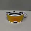 Ski Goggles for Men and Women, OTG, Anti-Fog Dual-Layer Lens, UV400 Protection, Helmet Compatible, Snow Goggles (Red Lens / White Frame)