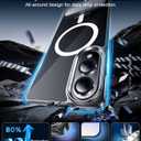 Temdan Magnetic for Samsung Galaxy S25 Edge Case Clear, [Innovate Stand][Military Grade Drop Protection][Non Slip][[Anti- Yellow] Shockproof Phone Case for Galaxy S25 Edge 2025 -Clear