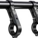 BRCOVAN Aluminum Alloy Handlebar Extender Extensions with 8'' Long Cross Bar with Double Clamp Mounting Base Fit 0.875'' / 1'' / 1.125'' / 1.26'' Handlebars for Bike Bicycle Motorcycle Scooter ATV