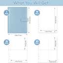Antner A5 Kpop Photocard Binder 6-Ring Card Collector Album with 40 Pack Card Sleeves, PU Leather Photocard Holder Book with Multi-Size Photo Protectors for Organizing Trading Cards, Airy Blue