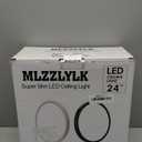 6PK 12 inch LED Flush Mount Ceiling Light Fixture,24W Super Slim LED Ceiling Light 2400LM,3000K/4000K/6000K CCT Selectable,Close to Ceiling Round Flat Panel Light for Bedroom,Kitchen,Hallway (White)