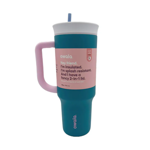 Owala Stainless Steel Triple Layer Insulated Travel Tumbler with Spill Resistant Lid and Straw, BPA Free, 24 oz
