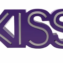 Holiday Home LED Neon Table Sign Kiss - Purple