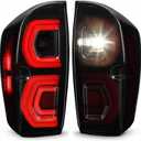 MAYELLO C-Shape Smoked Black LED Tail Lights for Toyota Tacoma 2016-2023