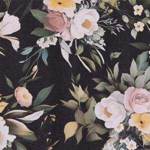 Abyssaly Floral Peel and Stick Wallpaper Dark Wildwood Stick on Wallpaper Vinyl Self Adhesive Removable Vintage Contact Paper Waterproof Wallpapers for Bedroom Bathroom Drawer Decor 17.3" x 118" (Black Pink White)