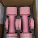 Adjustable Dumbbell Set of 2, 4 in 1 Free Weights Dumbbells Set for Women, Hand Weights for Women at Home, Each 2lb 3lb 4lb 5lb with TPU Soft Rubber Handle for Home Gym Exercise Training (Pink)