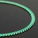 YOUBEIYEE 9.8 Feet Gold Plated Brass Chains Bulk Bluish Green Enamel Arrow Cable Jewelry Chain with Jump Rings and Lobster Clasps