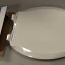 Huttdmel Elongated Toilet Seat 18.5", Soft Close Quiet Lid, Top & Bottom Mount, Never Loosen Hinges, Easy Install, Heavy Duty PP No Yellowing, Fits Standard Elongated Toilets, White