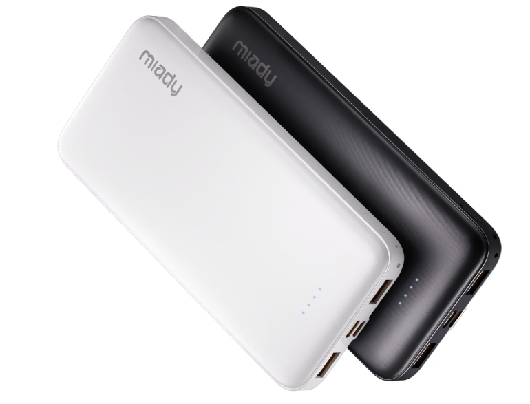 Miady 2-Pack Portable Charger, Slim 10000mAh Power Bank Dark Black+White
37Wh丨Dual USB丨3 Outputs 2 Inputs丨Slim丨Compatible with iPhone 17 16 Galaxy S24 Android Tablets etc丨Flight-Safe丨Black+White