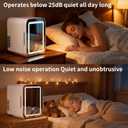 Mini Skincare Fridge with LED Light Mirror, 4 Liter/6 Can Compact Makeup Refrigerator for Bedroom - Portable Mini Fridge for Makeup, Skincare & Food, AC/DC Power for Home & Car