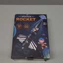 Rocket Launcher for Kids, Self Launching Motorized Air Rocket Toy, Outdoor Toys for Ages 8-12, Model Rockets with Parachute Safely Land, Spaceship Launch up to 200 ft Birthday Gifts for Boys (Blue)