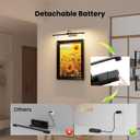 24" Picture Light with 8000mAh Battery - Black Operated Wireless Wall Sconce with Remote & Timer for Large Paintings, Photo, Canvas & Artwork, 24IN 1Pack