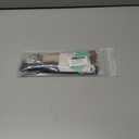 JASGOOD Women Skinny Elastic Belt for Dresses,Thin Retro Stretch Waist Belt with Golden Buckle (M Belt Length 31in,Up to 35in, A-black+brown(silver Buckle))