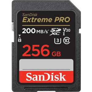 SanDisk 256GB Extreme PRO SDXC UHS-I Memory Card - C10, U3, V30, 4K UHD, SD Card - SDSDXXD-256G-GN4IN, Dark Gray/Black