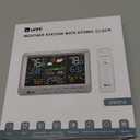 Weather Station Indoor Outdoor Thermometer Wireless, Home Atomic Clock with Large Constant Display, Inside Outside Temperature Humidity Monitor, Dew Heat Point, Barometer Grey