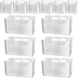 12 Pcs Storage Organizer Bins Wall Mounted Organizer Basket,Cabinet Door Organizer,Wall Organization Container Hanging Basket Bins,for Kitchen Bathroom Supplies