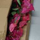 30 Pcs Artificial Faux Bougainvillea Fake Flower Silk Bougainvillea Branches UV Resistant Outdoor Indoor Decoration for Wedding Home Centerpieces Outside Decor (Rose Purple)