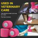 OK TAPE 12 Rolls Self Adhesive Bandage Wrap, Elastic Athletic Tape, Self Stick Bandage Tape, Vet Wrap, Medical Wrap for Wrist, Feet, 2" x 5 Yards - Pink