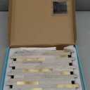 KASARO Peel and Stick Marble Tiles, Self-Adhesive Aluminum Wall Tile Stick on Bathroom, Fireplace, RV, Marble Beige with Vintage Golden Embellished Stripes, 10-Sheet