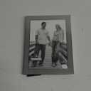 Malden International Designs Matte Silver With Silver Inside Border Picture Frame, 5x7, Silver