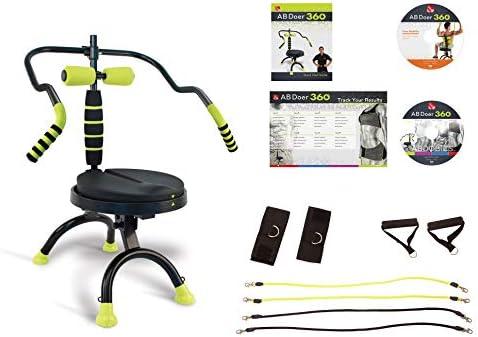 AB Doer 360 with Resistance Bands and Core Mobility DVD Transform Your Entire Body with Abdobics Ab Workout and Exercise Machine (DVD and Nutrition Guidebook Included)