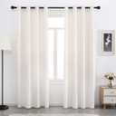 SPXTEX Cream White Velvet Curtains 108 inches Long Soft Velvet Curtains Grommet Velvet Thermal Insulated Curtains Window Treatment for Bedroom Light Filtering Velvet Curtains Set of 2 Panels Cream