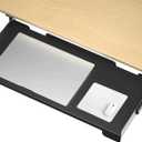 26 Inch Under Desk Mounted Sliding Loptop Drawer, Desktop Extension Pull-Out Laptop Tray for Office Desk, Extra Storage Organizer for Sit Stand Workstation