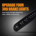 Third 3rd Brake Light, LED High Mount Stop Light Replacement for 2000 2001 2002 2003 2004 2005 2006 Toyota Tundra, Rear Center Cab Roof Tail Cargo Lamp (Black)