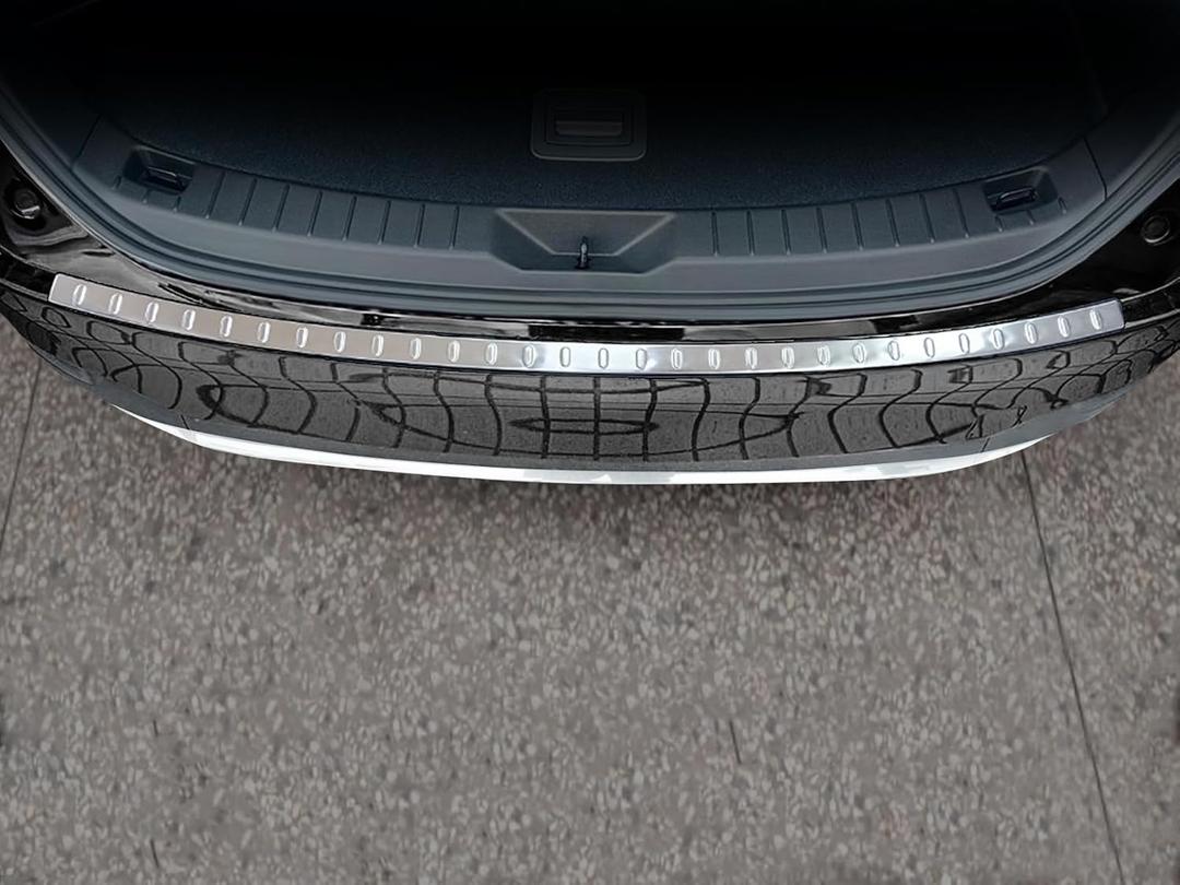 Rear Bumper Protector Guard for Mazda CX-90 CX-70 2024 2025 CX70 CX90, Stainless Steels Chrome Accesories Cover Trunk Door Sill Protection Suitcase Luggage (SILVER)