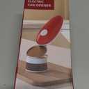 Electric Can Opener, Food Safe Automatic Can Opener with Smooth Edge, Open Your Cans with A Simple Press of Button, Can Opener Electric Kitchen Gifts for Seniors and Arthritis (Red)