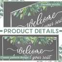 Briwooody Wedding Seating Chart Board Display 24x18 Welcome Please Find Your Seat Acrylic Table Seating Chart Board for Wedding Reception Display(Eucalyptus), 24 x 18 x 0.12 inches