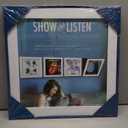 Show and Listen Album Cover Display Frame, Flip Frame Displays Vinyl Records (Four Pack, Black)