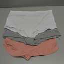 dmuveo Womens Boys Shorts Underwear Seamless Full Coverage Briefs Soft Stretch Boxer Shorts For Women White,Peach,Gray (XL)