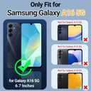 for Samsung Galaxy A16 5G Case, [Transparent & Holster Series] Belt Clip Full Body Shockproof Protective Cell Phone Cover with 2 Pack Tempered Glass Screen Protector (Dark Green/Clear)