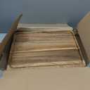 Cake Stand with Lid, 13 Rectangular Multi-Functional Cake Holder, Acacia Solid Wood 2-in-1 Dessert Table Display Set, Charcuterie Board for Cheese ,Fruit Platter, Large Acrylic Cake Dome Cover