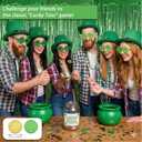 94-Piece St Patricks Day Accessories, St Patricks Day Party Favors Include Felt Shamrock Banner, Shamrock Glasses, Mustaches, Tattoo Stickers, Necklaces, Coins for Irish Party Supplies