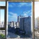 One Way Privacy Window Roller Shade, One-Way See Through Pull Down Mirrored Blackout, No-Drilling Thermal Insulating Daytime Roller Blind for Home Office(31.5x59.1in)