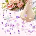 420~450Pcs Acrylic Assorted Beads for Jewelry Making Cute Mixed Shaped Beads for Bracelets Necklace Keychain Earrings DIY Crafts Supplies(Purple)