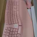 MEETION Wireless Ergonomic Keyboard and Mouse, Split Arch Keyboard with Cushioned Wrist Palm Rest, Wireless Vertical Mouse, Rechargeable Full Size, for Windows/Mac/Computer/Laptop