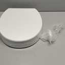 KOHLER 25876-0 Hyten 3" Height, Elevated Soft Close Round Toilet Seat, Contoured Seat with Grip-Tight Bumpers, Quick-Attach Hardware, White